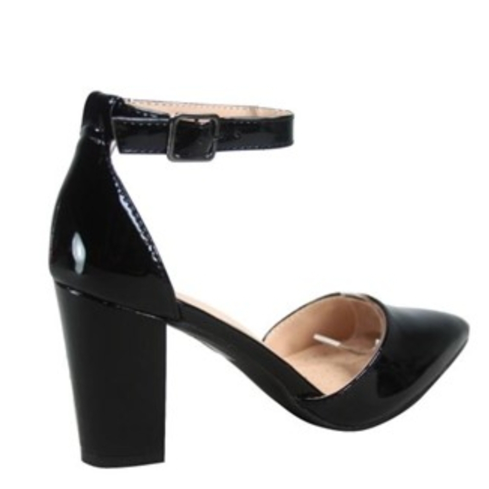 ✨️NWT✨️FOREVER - 7.5 Elegant Black Patent Leather Women's Heels - Picture 5 of 6